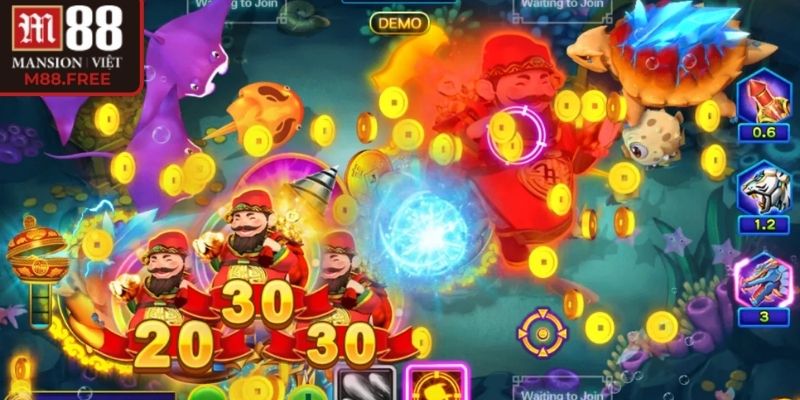 Cai Shen Fishing M88 giao diện bắt mắt và thưởng giá trị