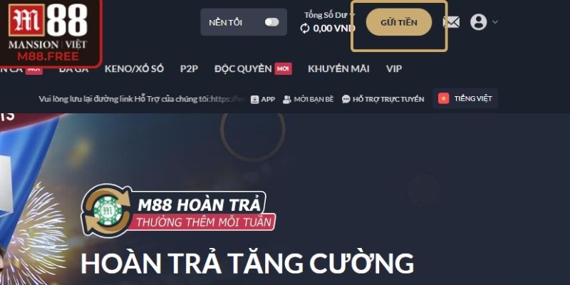 Quy trình nạp tiền đơn giản với nhiều phương thức